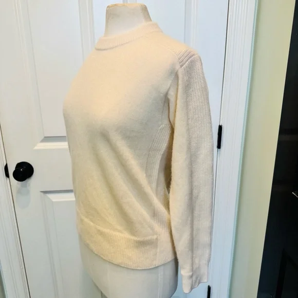 Club Monaco Women's Ivory Crewneck Sweater